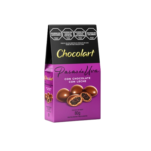 Pasas de uvas cob,leche x 80 gr